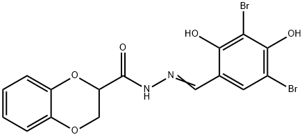 352338-41-1 N'-(3,5-dibromo-2,4-dihydroxybenzylidene)-2,3-dihydro-1,4-benzodioxine-2-carbohydrazide