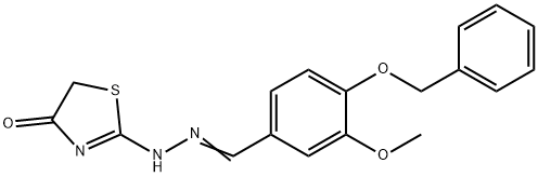 4-(benzyloxy)-3-methoxybenzaldehyde (4-oxo-1,3-thiazolidin-2-ylidene)hydrazone|