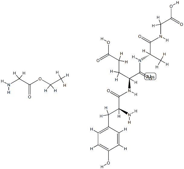 Poly(L-tyrosyl-L-glutamyl-L-alanyl-glycyl)glycine ethyl ester 结构式