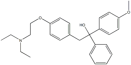 4-[2-(Diethylamino)ethoxy]-α-(4-methoxyphenyl)-α-phenylphenethyl alcohol Struktur