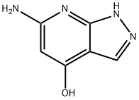 1H-Pyrazolo[3,4-b]pyridin-4-ol,6-amino-(9CI) 结构式