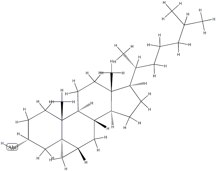 (5R)-3',6β-Dihydrocyclopropa[5,6]cholestan-3α-ol Struktur