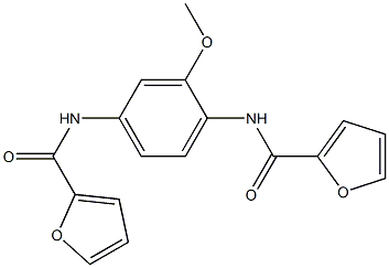 N-[4-(2-furoylamino)-2-methoxyphenyl]-2-furamide Struktur