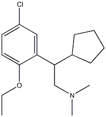 5-Chloro-β-cyclopentyl-2-ethoxy-N,N-dimethylbenzeneethanamine Struktur