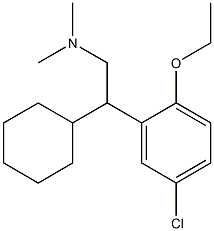 5-クロロ-β-シクロヘキシル-2-エトキシ-N,N-ジメチルベンゼンエタンアミン 化学構造式