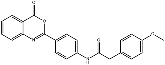 2-(4-methoxyphenyl)-N-[4-(4-oxo-4H-3,1-benzoxazin-2-yl)phenyl]acetamide Structure