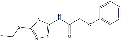 N-[5-(ethylsulfanyl)-1,3,4-thiadiazol-2-yl]-2-phenoxyacetamide 结构式