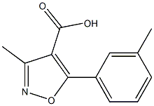 4-Isoxazolecarboxylicacid,3-methyl-5-(3-methylphenyl)-(9CI) 化学構造式