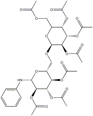 35427-07-7 N-Phenyl-6-O-(2-O,3-O,4-O,6-O-tetraacetyl-α-D-galactopyranosyl)-2-O,3-O,4-O-triacetyl-D-glucopyranosylamine