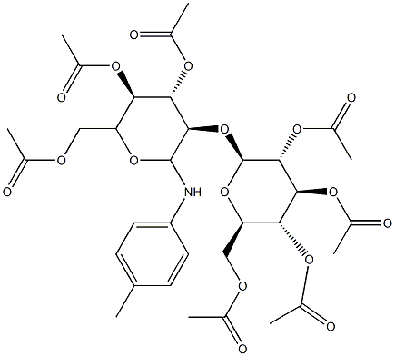 N-(4-Methylphenyl)-2-O-(2-O,3-O,4-O,6-O-tetraacetyl-β-D-glucopyranosyl)-3-O,4-O,6-O-triacetyl-D-glucopyranosylamine|