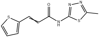 N-(5-methyl-1,3,4-thiadiazol-2-yl)-3-(2-thienyl)acrylamide,354550-26-8,结构式