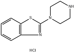 2-(哌嗪-1-基)苯并[D]噻唑盐酸 结构式