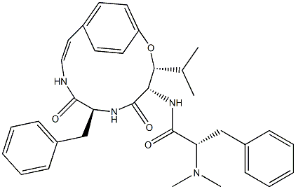 35467-41-5 (S)-α-Dimethylamino-N-[(3R,4S,7S)-3-isopropyl-5,8-dioxo-7-benzyl-2-oxa-6,9-diazabicyclo[10.2.2]hexadeca-10,12,14(1),15-tetren-4-yl]benzenepropanamide