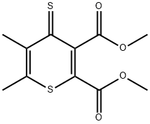 dimethyl 5,6-dimethyl-4-thioxo-4H-thiopyran-2,3-dicarboxylate Structure