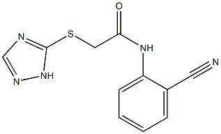 N-(2-cyanophenyl)-2-(1H-1,2,4-triazol-5-ylsulfanyl)acetamide 化学構造式