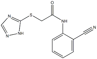 N-(2-cyanophenyl)-2-(1H-1,2,4-triazol-5-ylsulfanyl)acetamide Struktur