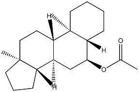 6α-アセトキシ-5α-アンドロスタン 化学構造式