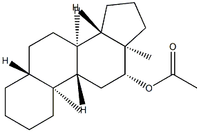 12β-Acetoxy-5α-androstane 结构式