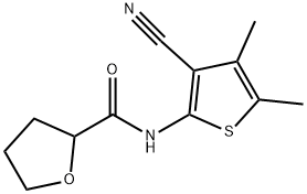 2-Furancarboxamide,N-(3-cyano-4,5-dimethyl-2-thienyl)tetrahydro-(9CI) Structure