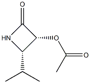 2-Azetidinone,3-(acetyloxy)-4-(1-methylethyl)-,(3R,4S)-rel-(+)-(9CI) Structure