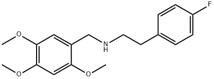 2-(4-fluorophenyl)-N-(2,4,5-trimethoxybenzyl)ethanamine 化学構造式