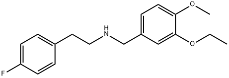 N-(3-ethoxy-4-methoxybenzyl)-2-(4-fluorophenyl)ethanamine 化学構造式