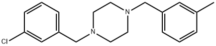 1-(3-chlorobenzyl)-4-(3-methylbenzyl)piperazine 结构式