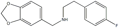 N-(1,3-benzodioxol-5-ylmethyl)-2-(4-fluorophenyl)ethanamine Struktur