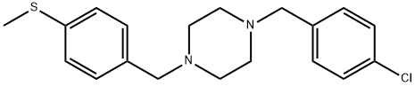 1-(4-chlorobenzyl)-4-[4-(methylsulfanyl)benzyl]piperazine 结构式