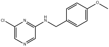 N-(4-メトキシベンジル)-6-クロロピラジン-2-アミン 化学構造式