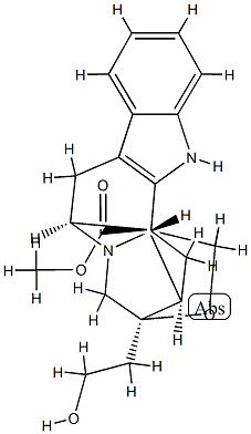 (20R)-17,20-エポキシ-19,20-ジヒドロ-18-ヒドロキシサルパガン-16-カルボン酸メチル 化学構造式