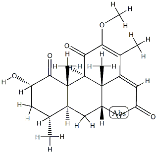 2α-ヒドロキシ-12-メトキシピクラサ-12,14-ジエン-1,11,16-トリオン 化学構造式