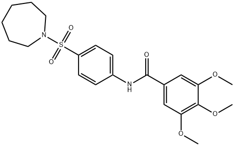 N-[4-(1-azepanylsulfonyl)phenyl]-3,4,5-trimethoxybenzamide,356076-36-3,结构式