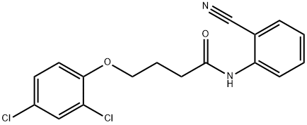 N-(2-cyanophenyl)-4-(2,4-dichlorophenoxy)butanamide 结构式