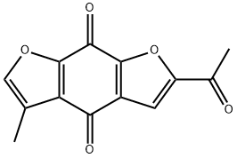 2-Acetyl-4,8-dihydro-5-methylbenzo[1,2-b:5,4-b']difuran-4,8-dione,35616-69-4,结构式