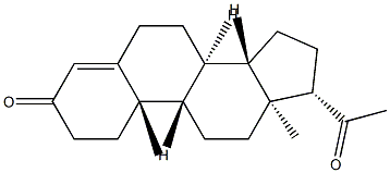 (10α)-プレグナ-4-エン-3,20-ジオン 化学構造式