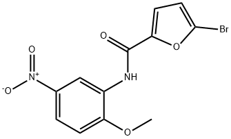 5-bromo-N-(2-methoxy-5-nitrophenyl)-2-furamide Structure