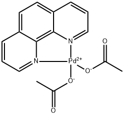 二(乙酸)(邻菲罗啉)钯 结构式