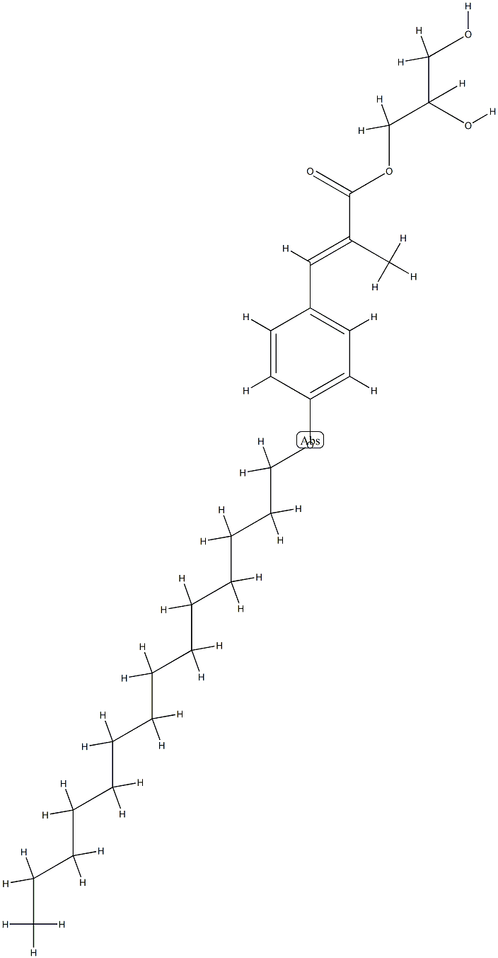 methyl-p-myristyloxycinnamic acid 1-monoglyceride 结构式