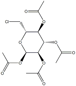 6-Chloro-6-deoxy-α-D-glucopyranose 1,2,3,4-tetraacetate 结构式