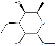 メチル6-デオキシ-3-O-メチル-α-D-ガラクトピラノシド 化学構造式