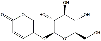 5-(β-D-Glucopyranosyloxy)-5,6-dihydro-2H-pyran-2-one Structure