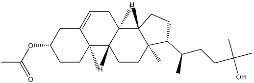 26,27-Dinorergost-5-ene-3β,24-diol 3-acetate Struktur