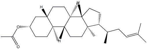 26,27-Dinor-5α-ergost-23-en-3β-ol acetate 结构式