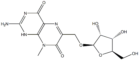 2-Amino-8-methyl-6-[(β-D-ribofuranosyloxy)methyl]-4,7(1H,8H)-pteridinedione|