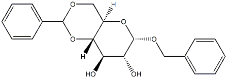 Benzyl 4-O,6-O-benzylidene-α-D-glucopyranoside,35905-28-3,结构式