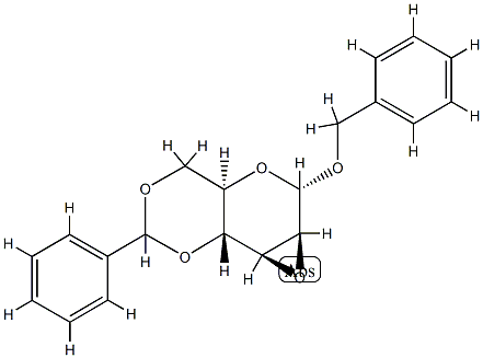 1-O-Benzyl-2,3-anhydro-4-O,6-O-benzylidene-α-D-mannopyranose Structure