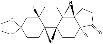 3,3-(Dimethoxy)-5α-androstan-17-one Struktur