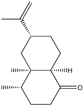 (4S)-3,4,4a,5,6,7,8,8aα-オクタヒドロ-4α,4aα-ジメチル-6α-(1-メチルビニル)ナフタレン-1(2H)-オン 化学構造式