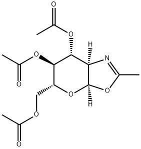(3aR)-2-Methyl-5α-(acetoxymethyl)-6β,7α-diacetoxy-3aα,6,7,7aα-tetrahydro-5H-pyrano[3,2-d]oxazole Structure